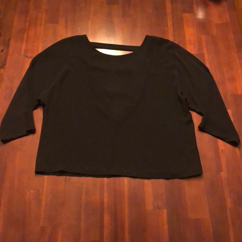 Black crepe shirt